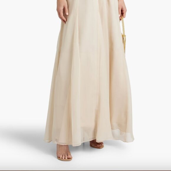 NWT! ALICE + OLIVIA Carisa Belted Chiffon Gown Size 12 - Picture 3 of 9